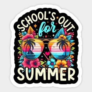 Schools Out For Summer Last Day Of School Teacher kids Sticker